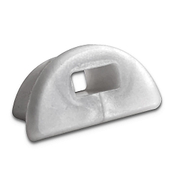 Accessory for cooling profile SURF12 HIDDEN (ISO-112433) - endcap (1 pc.), SIL EC70, grey, with cable opening