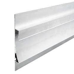 LED drywall lighting profile SINGLE CURVE, indirect lightbeam, for 1 LED-Strip, aluminium, 200cm, anodized aluminium