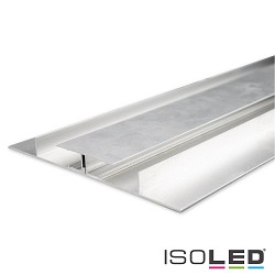 LED drywall lighting profile PLANAR, indirect lightbeam, for 2 LED strips, aluminium, 200cm, anodized aluminium
