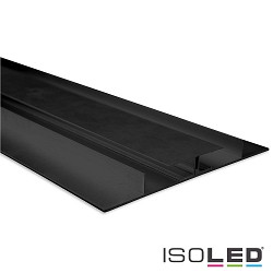 LED drywall lighting profile PLANAR, indirect lightbeam, for 2 LED strips, aluminium, 200cm, black anodized RAL 9005