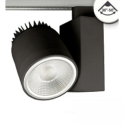 Projecteur triphas� pivotant, rotatif IP20, noir  gradable