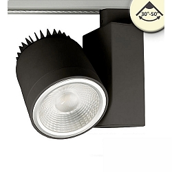 Projecteur triphas� pivotant, rotatif IP20, noir  gradable