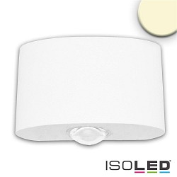 Outdoor LED wall luminaire Up&Down 2*2W CREE, with focus lenses, IP54, 4W 3200K 280lm, narrow beams, aluminium, sand white