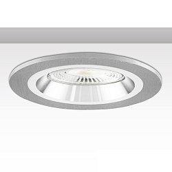 Cadre de montage rond, rigide, aluminium brossé, argent, blanche
