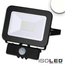 Outdoor LED floodlight with PIR motion sensor, IP65, rotatable and swivelling, black, 30W 4000K 2800lm 120