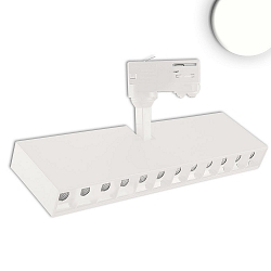 LED 3-phase track grid-spot, length 32.15cm, 35W, 45°, CRi >90, rotatable, tiltable, 4000K 3000lm, matt white
