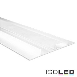 LED drywall lighting profile PLANAR, indirect lightbeam, for 2 LED strips, aluminium, 200cm, white RAL 9003