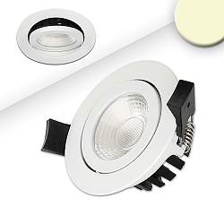 Lumière encastrée pivotant, dimmable IP65, blanche gradable 8W 650lm 3000K CRI >94