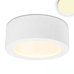 LED surface mount luminaire LUNA, IP20, indirect lightbeam, dimmable, white, 12W 2700K 600lm 120°