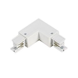 Connecteur en L triphasé SERIE S1 SURFACE conducteur de protection à l'intérieur, conducteur N à l'extérieur, blanc mat
