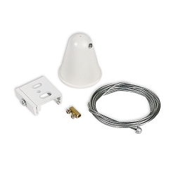 Suspension de câble triphasé SERIE S1 réglable, avec baldaquin, blanc mat