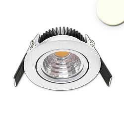 Lumière encastrée Sys68 MiniAMP IP52, aluminium brossé gradable 5W 500lm 3000K 60° 60° CRI >92