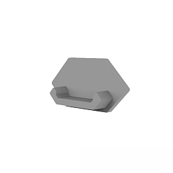 Embout E204 OUTER CORNER coin ext�rieur, sans trou pour c�ble, gris