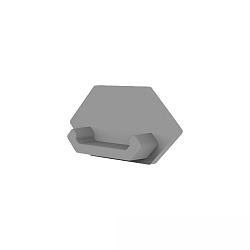 Embout E204 OUTER CORNER coin ext�rieur, avec trou pour c�ble, gris