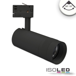 3-phase spot FOCUS ADJUST 24W swivelling, rotatable, switchable, focusable IP20, black 