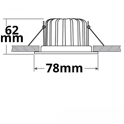 Luminaire d'encastrement mural  SYS-68 MINIAMP rigide IP65, noir  gradable