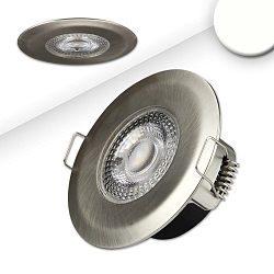 Lumière encastrée PC68 IP44 BRUSHED rigide, dimmable IP44, aluminium brossé gradable 5W 420lm 4000K >80° >80° CRI >80