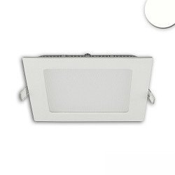 Downlight angulaire, plat, r�duction de l'�blouissement IP42, blanche gradable