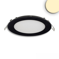 Downlight plat, rond, r�duction de l'�blouissement IP42, noir  gradable