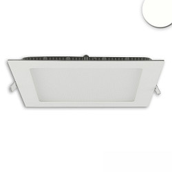 Downlight angulaire, plat, r�duction de l'�blouissement IP42, blanche gradable