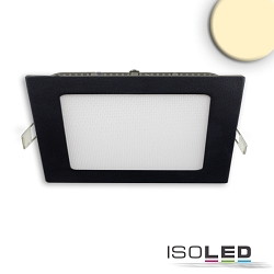 downlight square, flat, glare-reduced IP42, black dimmable