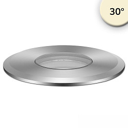 floor recessed luminaire ROUND Ø 55MM 30° rigid, passable, excl. LED driver IP67, silver 