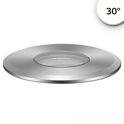 floor recessed luminaire ROUND Ø 55MM 30° rigid, passable, excl. LED driver IP67, silver 