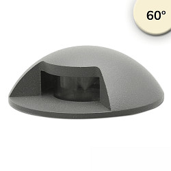 Projecteur encastré 1SIDE 60MM 60° 1 voie, rond IP67, gris, noir 