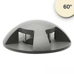 Projecteur encastré 4SIDE 60MM 60° 4 fois, rond IP67, gris, noir 
