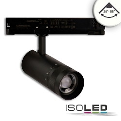 3-phase spot focusable IP20, black dimmable
