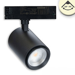 Projecteur triphas� 42W - 20�-70� (DALI) rigide, contr�lable par DALI, focalisable IP20, noir gradable