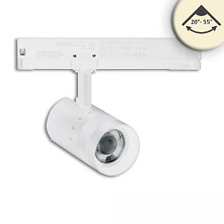 3-phase spot 12W - 20�-55� (DALI) rigid, DALI controllable, focusable IP20, dimmable