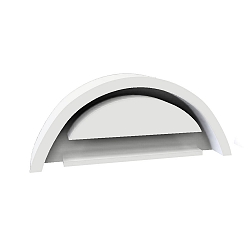 Embout COVER69 T5/T8 avec couverture, sans trou pour câble, blanche
