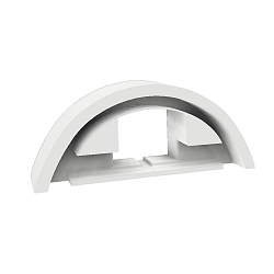Embout COVER69 T5/T8 avec couverture, avec trou pour câble, blanche