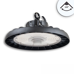Projecteurs de hall FL2 200W DALI DIM 120° contrôlable par DALI IP65, noir gradable