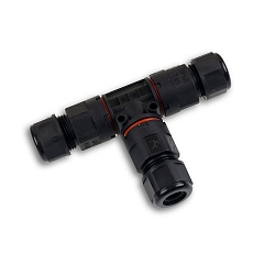 C�ble connecteur en T IP68, 6.5-11MM / 0.75-2.5MM�, 250V 16A 3 p�les, noir