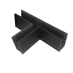Connecteur en T CORNER 90� HORIZONTAL - TRACK48 SURFACE isol�, m�canique, horizontal, noir