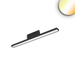 3-phase luminaire LINEAR 60CM rigid, CCT Switch, prismatic IP20, white dimmable