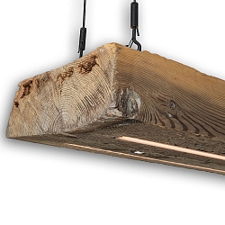 Luminaire à suspension ZILLACHTOL HOIZ Tunable White, avec variateur tactile IP20, bois, noir gradable