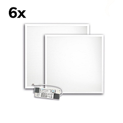 Panneau à LED BACKLIGHT LINE 625 lot de 6, 36W 4350lm 4000K 120° 120° CRI >80