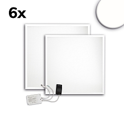 Panneau à LED ECO BACKLIGHT LINE 625 lot de 6, gradable 36W 4350lm 4000K CRI 80-89