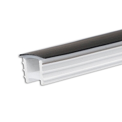 accessories profile cover FLEX-COVER10 TWIST+BEND, opal, black 2000cm