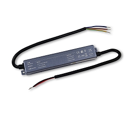 Driver de LED 24V DC / 100W ON-OFF ULTRAFLAT plat, avec c�ble ouvert, commutable, gris fonc�