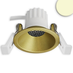 Projecteur encastré BACK45 rond, reculer IP20, or gradable