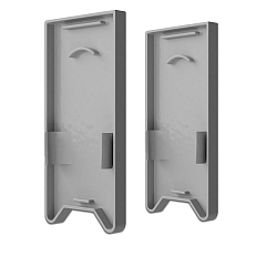end cap EC 121 HALON 2 pcs., with cover, silver