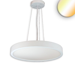 Lampe suspendue DN800 haut bas IP44, blanche gradable