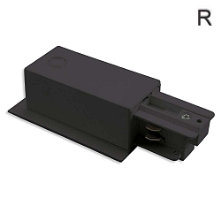 Alimentation triphasé CLASSIC conducteur de protection droit, noir mat