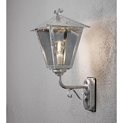 Luminaire mural d�ext�rieur BENU E27 IP23, couleurs fum�e, acier