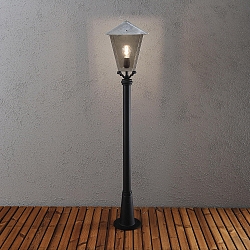 Luminaire d'all�es BENU E27 IP23, couleurs fum�e, acier