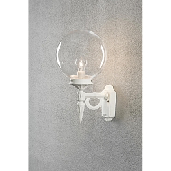 Luminaire mural d'extérieur ORION E27 IP23, transparent, blanche